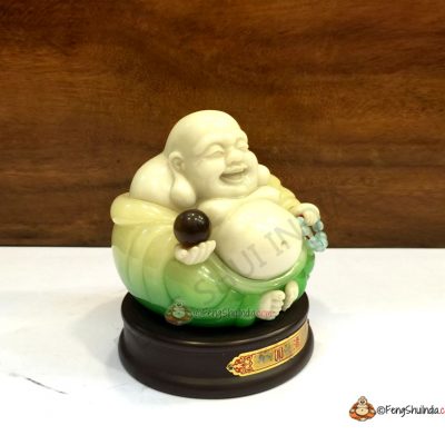 Moon-Stone Laughing Buddha for Peace