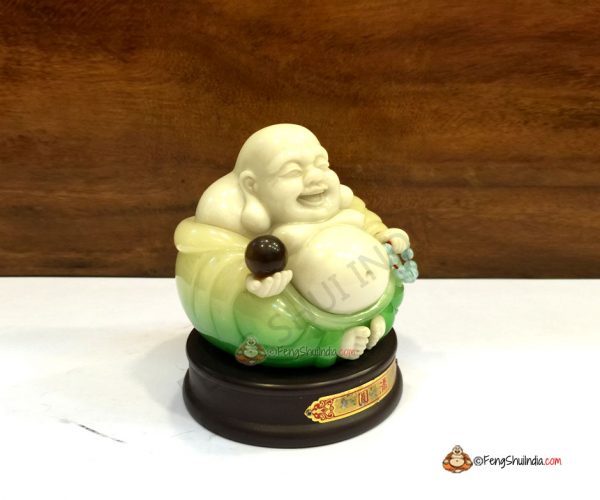 Moon-Stone Laughing Buddha for Peace