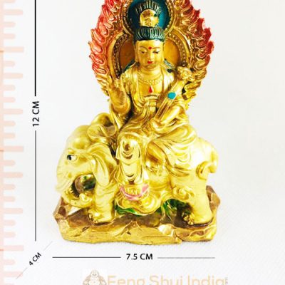 Quan Yin sitting on Elephant is meant to bless you with Knowledge, Wisdom, Mental Peace and Strength.