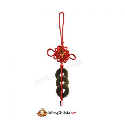 Feng Shui Dragon Bell With Coin And Sward Hanging