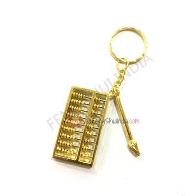 Feng Shui Golden Abacus Keychain