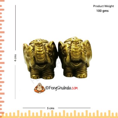 Pair of Elephants-Trunk Upwards