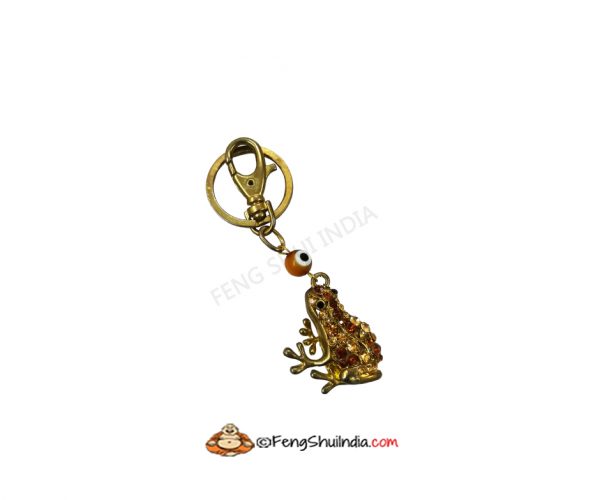 Lucky Charm Frog Evil Eye Keychain