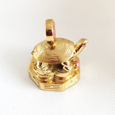 Golden Turtle With Coin