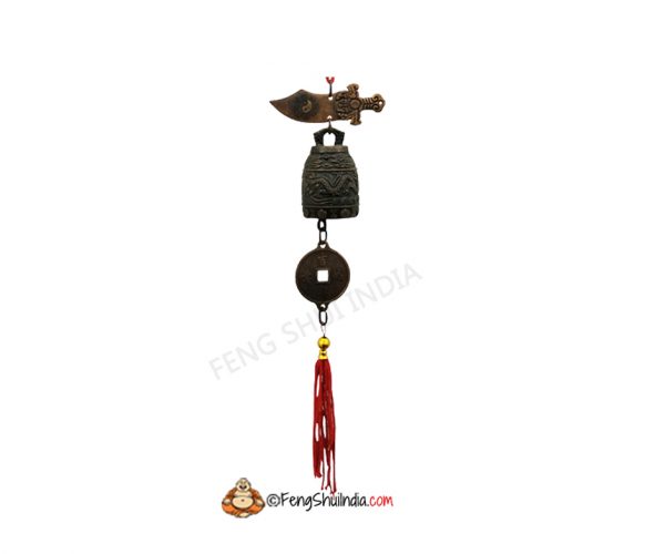 Feng Shui Dragon Bell With Coin And Sward Hanging