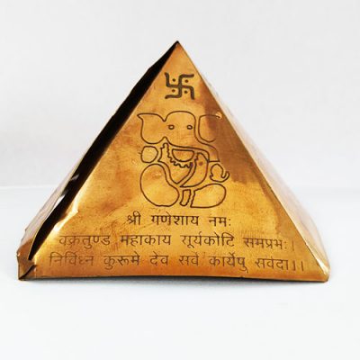 4 Sided Copper Metal Pyramid Yantra